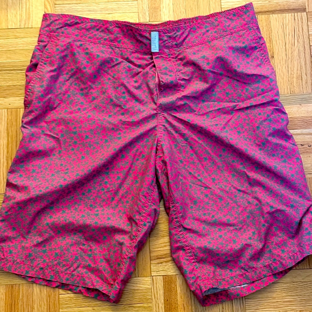 Vilebrequin Pink Swim Board Shorts with Elastic Waistband